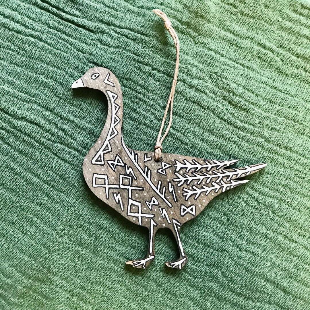 Rune-ing Goose Decoration / Frigga / Frau Holle / Holda / Runes / Yule ...
