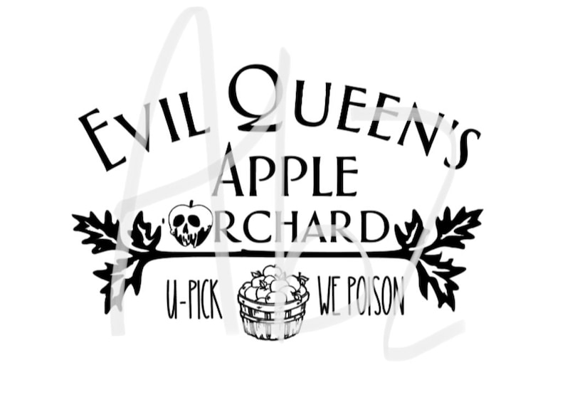 Evil Queen's Apple Orchard Design Download Etsy