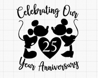 Mickey and Minnie 25th Anniversary Smoochy design
