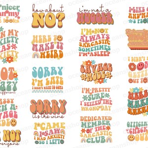 SAR32 Sarcastic Quotes Sublimation Prints, Ready to Press Transfers, Sarcasm, Funny Quotes Shirts, Bundle Transfers, Sublimation Bundle