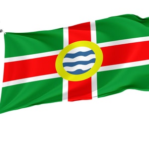 Oldham County, Kentucky Flag, Unique Design Print, Double Seams, Bright Colours, Reinforced Fabric, Size 3x5Ft / 90x150cm, Garden flags