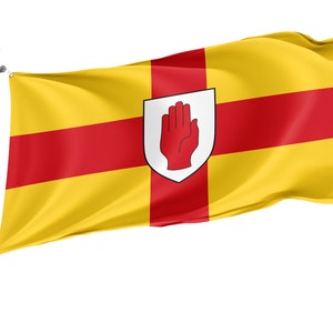 Bandiera dell'Ulster, Stampa dal design unico, Bandiere per uso interno ed esterno, Contea britannica, Dimensioni - 3x5Ft / 90x150cm, Made in EU