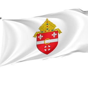 Roman Catholic Diocese of Allentown Flag, Unique Design Print, Double Seams, Reinforced Fabric, Size 3x5Ft / 90x150cm, Garden flags