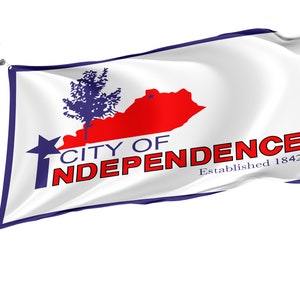 Independence, Kentucky Flag, Unique Design Print, Double Seams, Bright Colours, Reinforced Fabric, Size 3x5Ft / 90x150cm, Garden flags