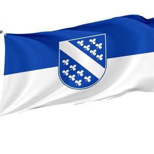 Kassel Flag with Brass Grommets, Unique Design Print, Double Sided Large Flag, Size 3x5Ft / 90x150cm, Made in EU
