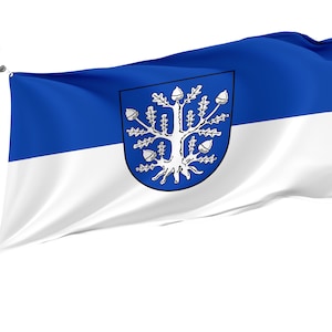 Offenbach am Main Flag with Brass Grommets, Unique Design Print, Double Sided Large Flag, Size 3x5Ft / 90x150cm, Made in EU