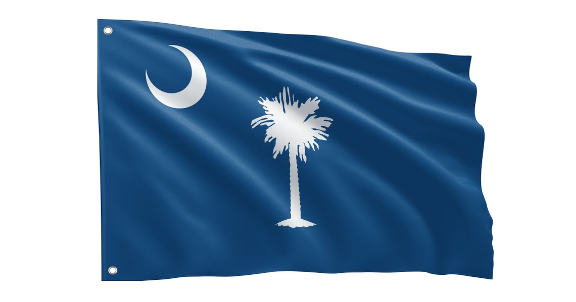 South Carolina State Flag, Patriotic Flags, Unique Design Print, USA