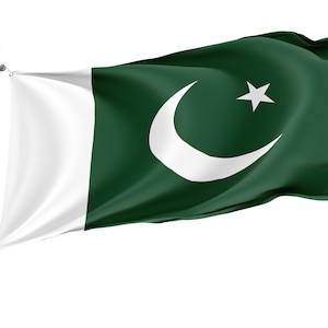 Flag of Pakistan, Patriotic Flags, Unique Design Print, Flags for Indoor & Outdoor Use, Size - 3x5 Ft / 90x150 cm, Made in EU