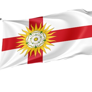 Bandiera West Riding of Yorkshire, stampa di design unica, bandiere per uso interno ed esterno, contea britannica, dimensioni - 3x5Ft / 90x150cm, Made in EU