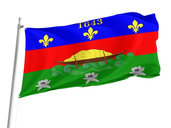Flag Coat of Arms of Cayenne and of the French Guyana, Unique