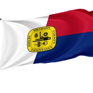 Memphis, Tennessee Flag, Unique Design Print, Double Seams, Bright Colours, Reinforced Fabric, Size 3x5Ft / 90x150cm, Garden flags
