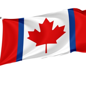 Canadian Duality Flag, Unique Design Print, Double Sided Large Flag, Size 3x5Ft / 90x150cm, Made in EU