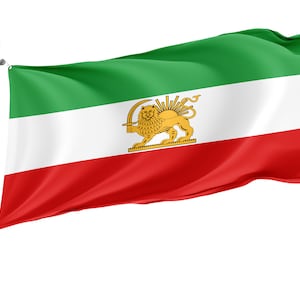Flag of State Iran (1964–1980), Unique Design Print, Flags for Indoor & Outdoor Use, Size - 3x5Ft / 90x150cm, Made in EU