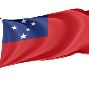 Flagge von Samoa, Patriotische Flaggen, Einzigartiges Design Druck, Flaggen für innen und außen, Größe - 3x5 Ft / 90x150 cm, Made in EU