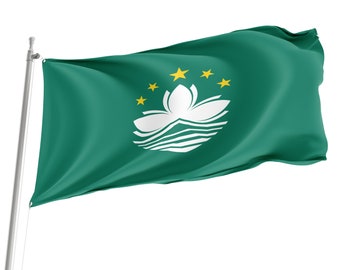 Flag of Macau, Patriotic Flags, Unique Design Print, Flags for Indoor & Outdoor Use, Size - 3x5 Ft / 90x150 cm, Made in EU