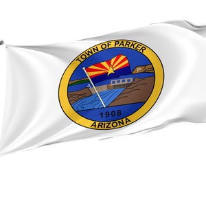 Parker, Arizona Flag, Unique Design Print, Double Seams, Bright Colours, Reinforced Fabric, Size - 3x5Ft / 90x150cm, Garden flags