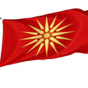 Flag Macedonian Empire, Unique Design Print, Double Sided Large Flag, Size 3x5Ft / 90x150cm, Made in EU