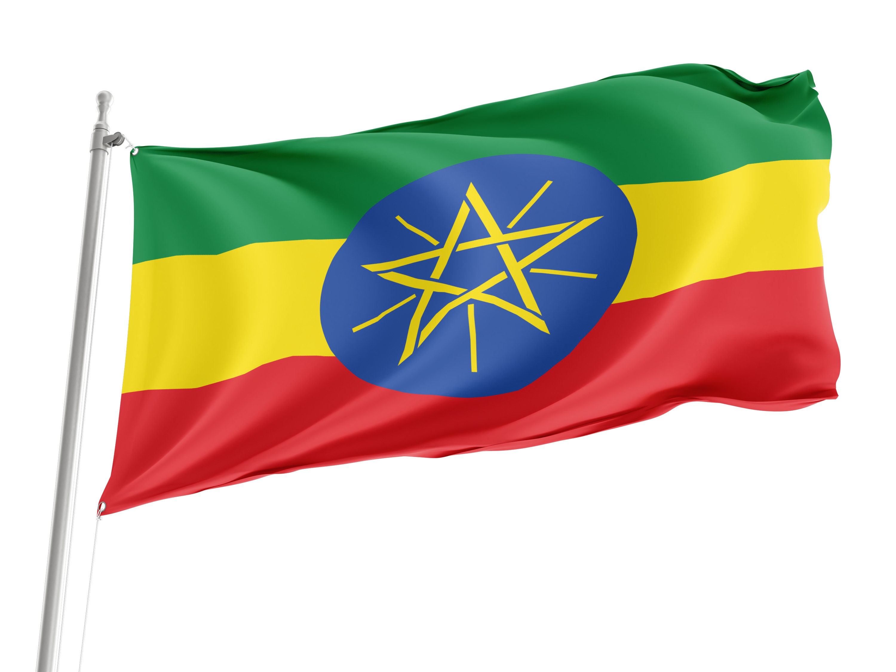 Flag of Ethiopia, Patriotic Flags, Unique Design Print, Flags for ...