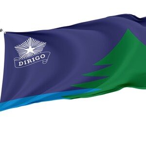 Maines tvåhundraårsflagga: Unik design, ljusa färger (3 x 5 fot)