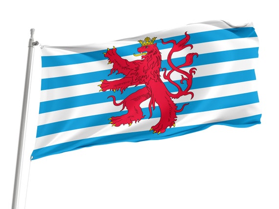 thumbnail image 2 of 3x5 Ft Luxembourg Germany German City Lion Royal Rough Tex Knitted Flag - Multicolor 100% Polyester 2 of 4