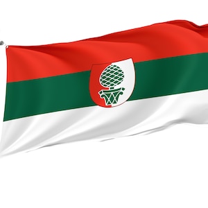 Augsburg Flag with Brass Grommets, Unique Design Print, Double Sided Large Flag, Size 3x5Ft / 90x150cm, Made in EU