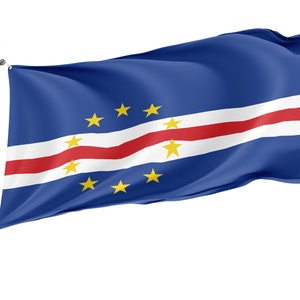 Flag of Cape Verde, Patriotic Flags, Unique Design Print, Flags for Indoor & Outdoor Use, Size - 3x5 Ft / 90x150 cm, Made in EU