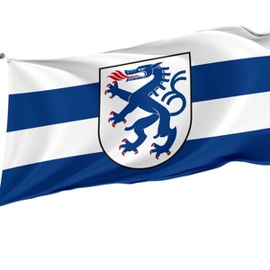 Ingolstadt Flag with Brass Grommets, Unique Design Print, Double Sided Large Flag, Size 3x5Ft / 90x150cm, Made in EU