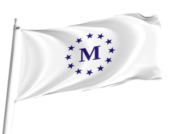 Madrid, Iowa Flag, Unique Design Print, Double Seams, Bright Colours, Reinforced Fabric, Size 3x5Ft / 90x150cm, Garden flags