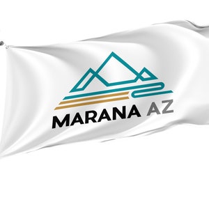 Marana, Arizona Flag, Unique Design Print, Double Seams, Bright Colours, Reinforced Fabric, Size - 3x5Ft / 90x150cm, Garden flags