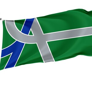 Albany, Oregon Flag, Unique Design Print, Double Seams, Bright Colours, Reinforced Fabric, Size 3x5Ft / 90x150cm, Garden flags