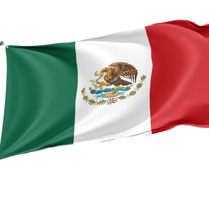 Flagge Mexikos, Patriotische Flaggen, Einzigartiges Design Druck, Flaggen für Den Innen- und Außenbereich, Größe - 3x5 Ft / 90x150 cm, Made in EU