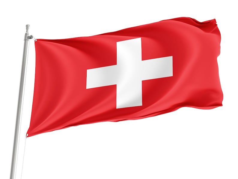 Flag of Switzerland, Patriotic Flags, Unique Design Print, Flags for Indoor & Outdoor Use, Size 3x5 Ft / 90x150 cm, Made in EU image 1