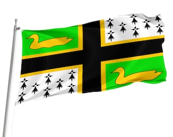 Flag of Brière with Brass Grommets, France, Unique Design Print, Double Sided Large Flag, Size - 3x5Ft / 90x150cm, Made in EU