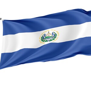 Flag of El Salvador, Patriotic Flags, Unique Design Print, Flags for Indoor & Outdoor Use, Size - 3x5 Ft / 90x150 cm, Made in EU