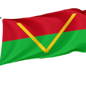 Flag of South Kasai, Unique Design Print, Double Sided Large Flag, Size 3x5Ft / 90x150cm, Made in EU