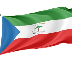 Flag of Equatorial Guinea, Patriotic Flags, Unique Design Print, Flags for Indoor & Outdoor Use, Size - 3x5 Ft / 90x150 cm, Made in EU