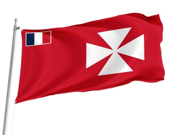 Drapeau Uvea (1974-2020) : impression recto-verso avec oeillets en laiton - 3 x 5 pieds