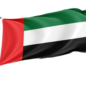 Flag of United Arab Emirates, Patriotic Flags, Unique Design Print, Flags for Indoor & Outdoor Use, Size - 3x5 Ft / 90x150 cm, Made in EU
