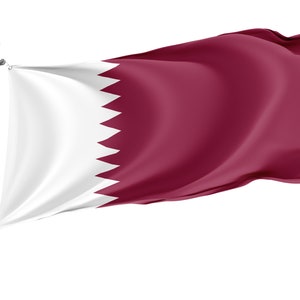 Flag of Qatar, Patriotic Flags, Unique Design Print, Flags for Indoor & Outdoor Use, Size - 3x5 Ft / 90x150 cm, Made in EU