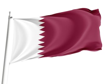 Qatars flagga: Patriotisk dekor, inomhus-/utomhusbruk (3 x 5 fot)