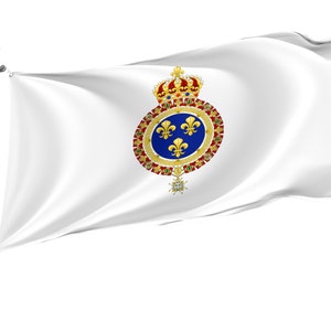 Flag Alternative of Kingdom of France 1814-1830 with Brass Grommets, Unique Design Print, Double Sided Large Flag, Size - 3x5Ft / 90x150cm