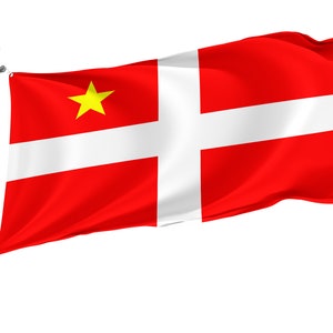 Flag Chambéry Commune in France with Brass Grommets, Unique Design Print, Double Sided Large Flag, Size - 3x5Ft / 90x150cm, Made in EU