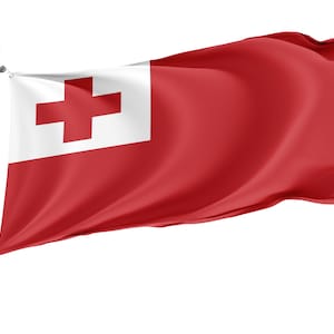 Flagge der Tonga, Patriotische Flaggen, Einzigartiges Design Druck, Flaggen für Innen- und Außenbereich, Größe - 3x5 Ft / 90x150 cm, Made in EU