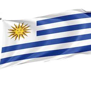 Flagge Von Uruguay, Patriotische Flaggen, Einzigartiges Design Druck, Flaggen für innen und außen, Größe - 3x5 Ft / 90x150 cm, Made in EU