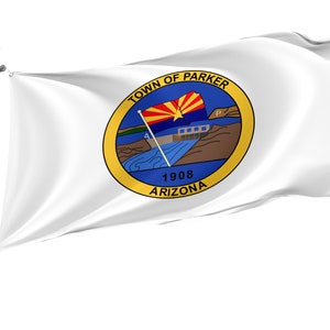 Parker, Arizona Flag, Unique Design Print, Double Seams, Bright Colours, Reinforced Fabric, Size 3x5Ft / 90x150cm, Garden flags