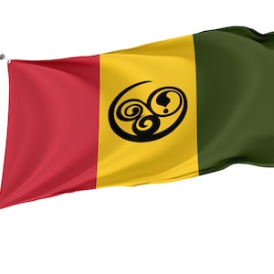 Afro Nova Scotian Flag, Unique Design Print, Double Sided Large Flag, Size 3x5Ft / 90x150cm, Made in EU