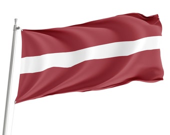 Flag of Latvia, Patriotic Flags, Unique Design Print, Flags for Indoor & Outdoor Use, Size - 3x5 Ft / 90x150 cm, Made in EU