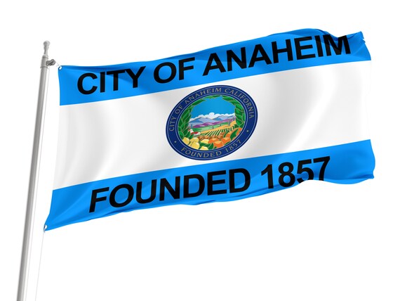 その他 STANDARD CALIFORNIA KOMY ART FLAG City Anaheim , California Flag, Unique Design Print, Double
