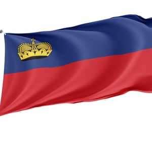 Flagge von liechtenstein, Flaggen, Einzigartiges Design, Flaggen für Innen & Außen, Größe - 90x150 cm, Made in EU