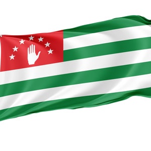 Flag of Abkhazia, Patriotic Flags, Unique Design Print, Flag for Indoor & Outdoor Use, Size - 3x5 Ft / 90x150 cm, Made in EU